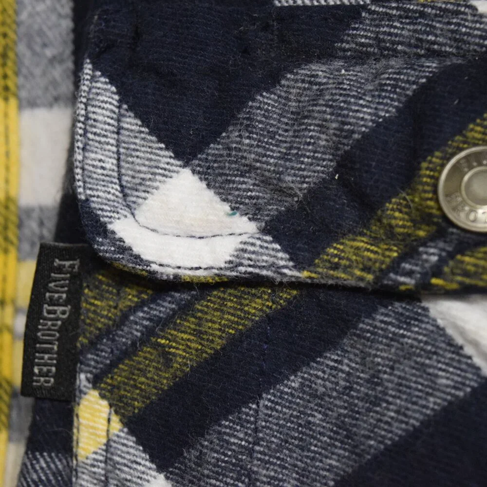 Five Brother Thick Flannel Mens Sz M - R Academia Collegiant School Pride WARM!